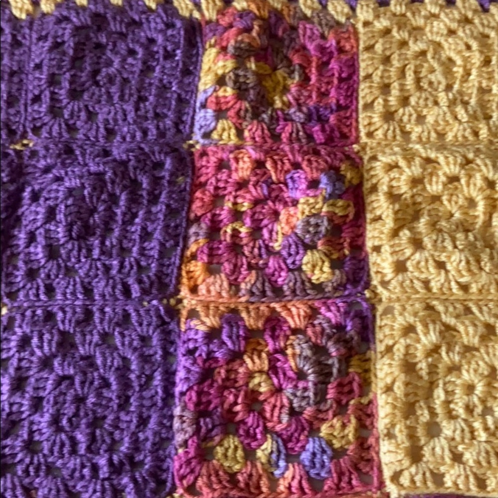 Baby Blanket Crochet Handmade Multicolor - Picture 3 of 4